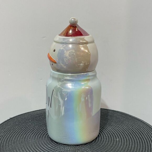 Rae Dunn Snow Day Snowman Canister with Removable Top NWT - Picture 3 of 10